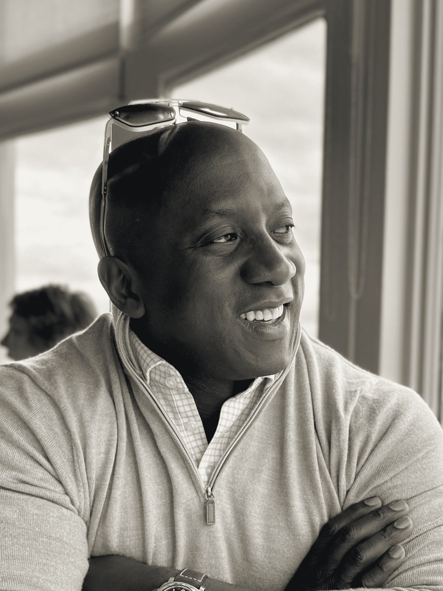 Ty Debique, founder of Daxton Digital, with his two dogs.